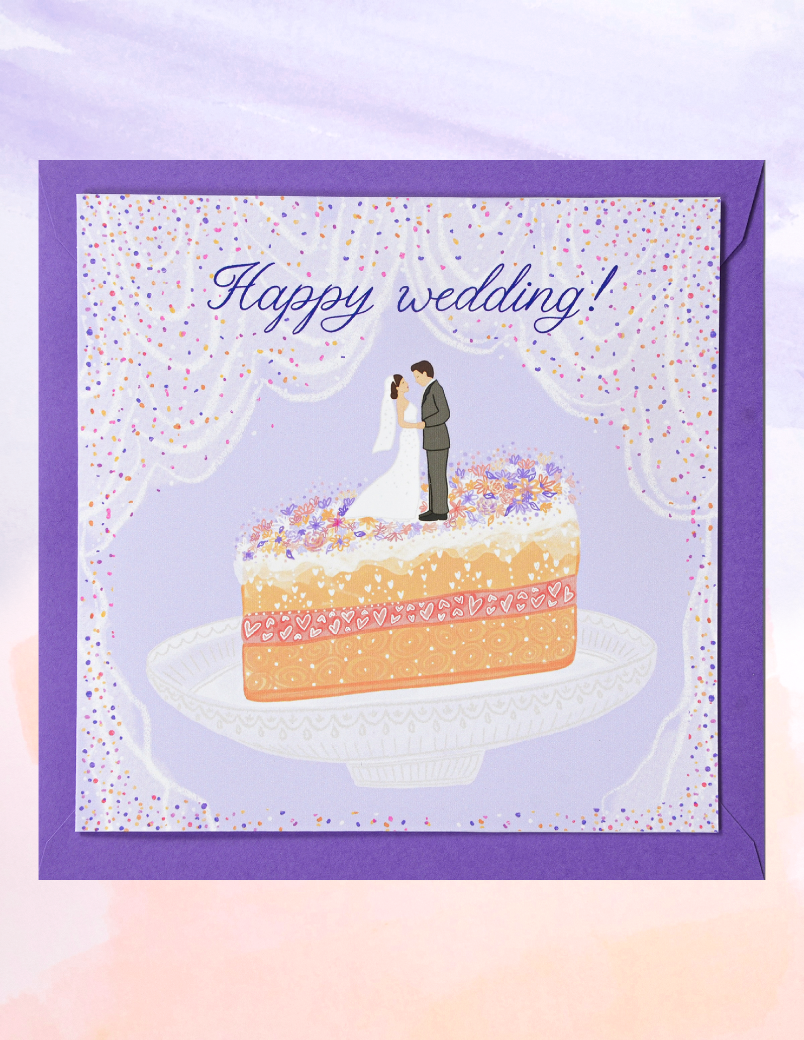 Wedding newlyweds cake
